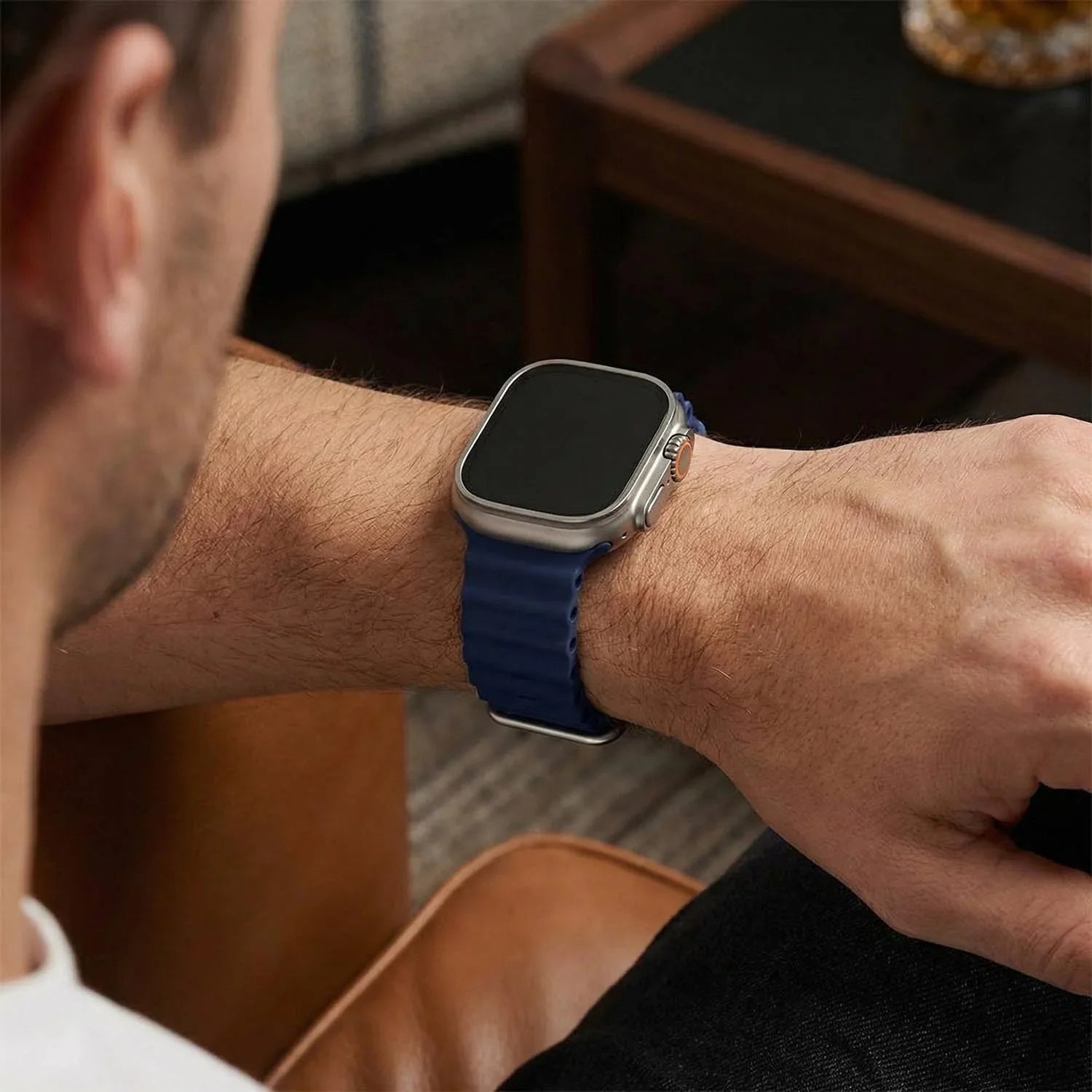 Apple Watch bandje Ocean - siliconen - middernachtblauw