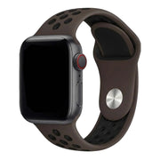 Apple Watch bandje Stryde - dubbel - siliconen - bruin zwart