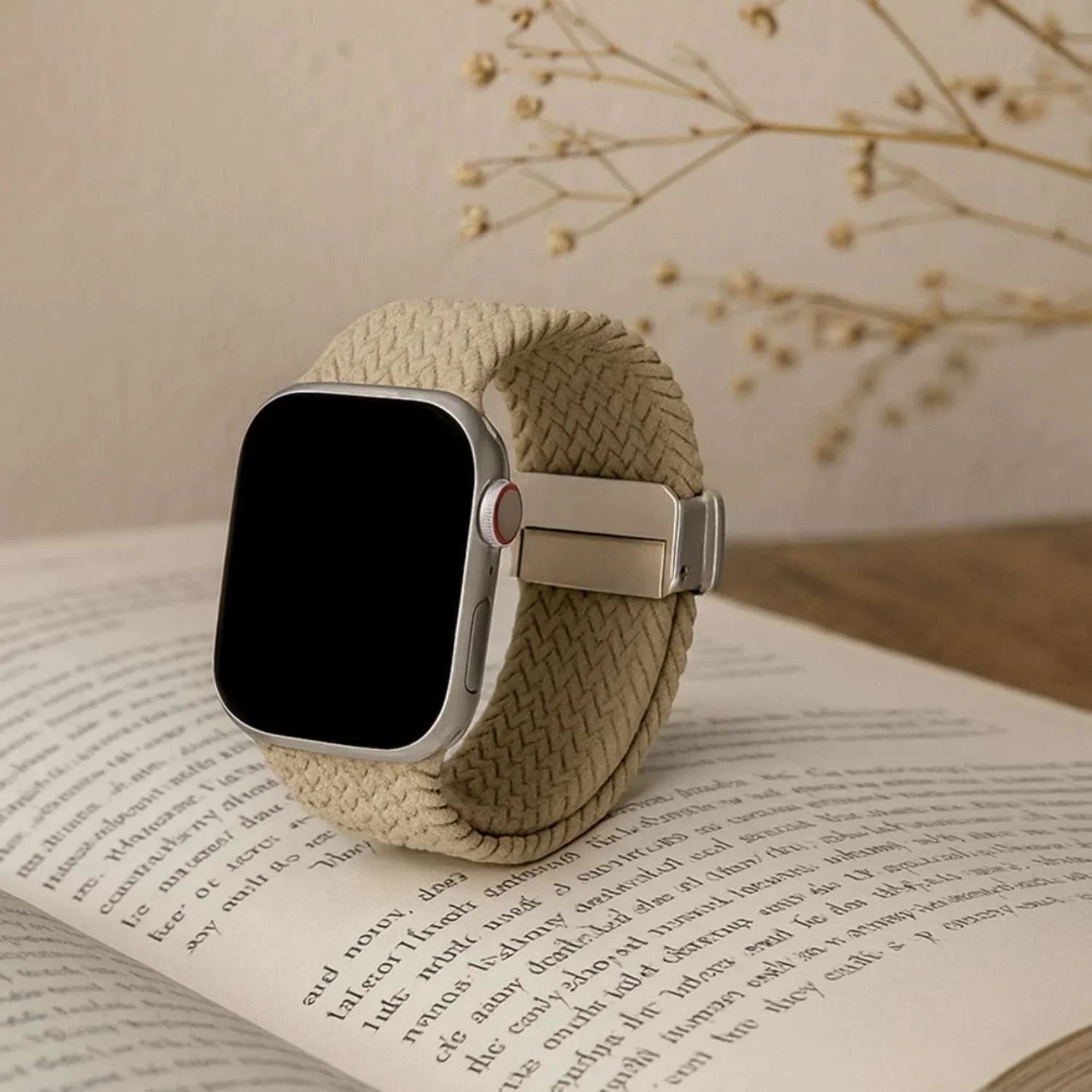 Apple Watch bandje Zyra - nylon - beige