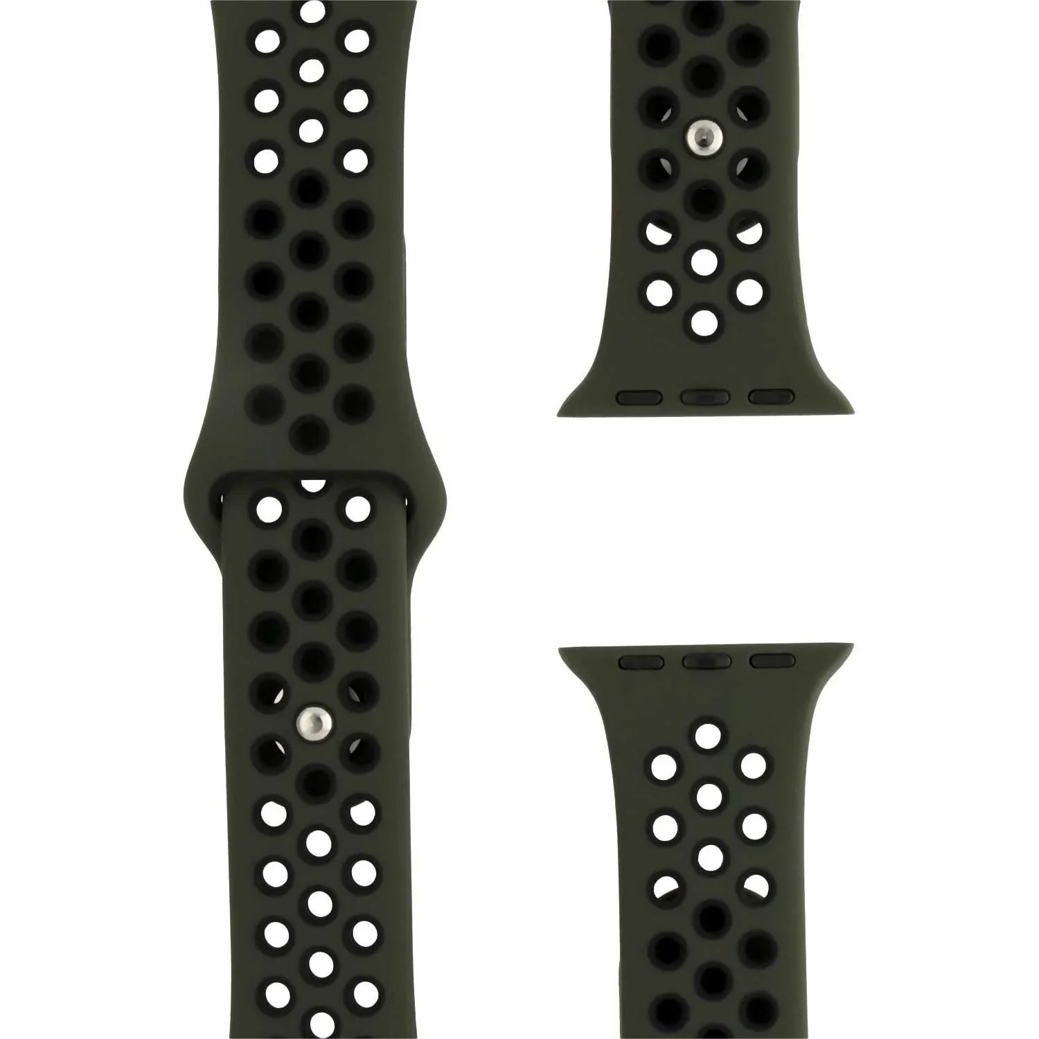 Apple Watch Armband Fusion - doppelt - Silikon - Armeegrün Schwarz