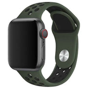Apple Watch Armband Fusion - doppelt - Silikon - Armeegrün Schwarz