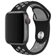 Apple Watch bandje Stryde - dubbel - siliconen - zwart grijs