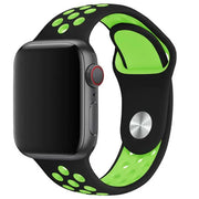 Apple Watch bandje Stryde - dubbel - siliconen - zwart groen