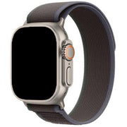 Apple Watch bandje Trail - nylon - blauw zwart