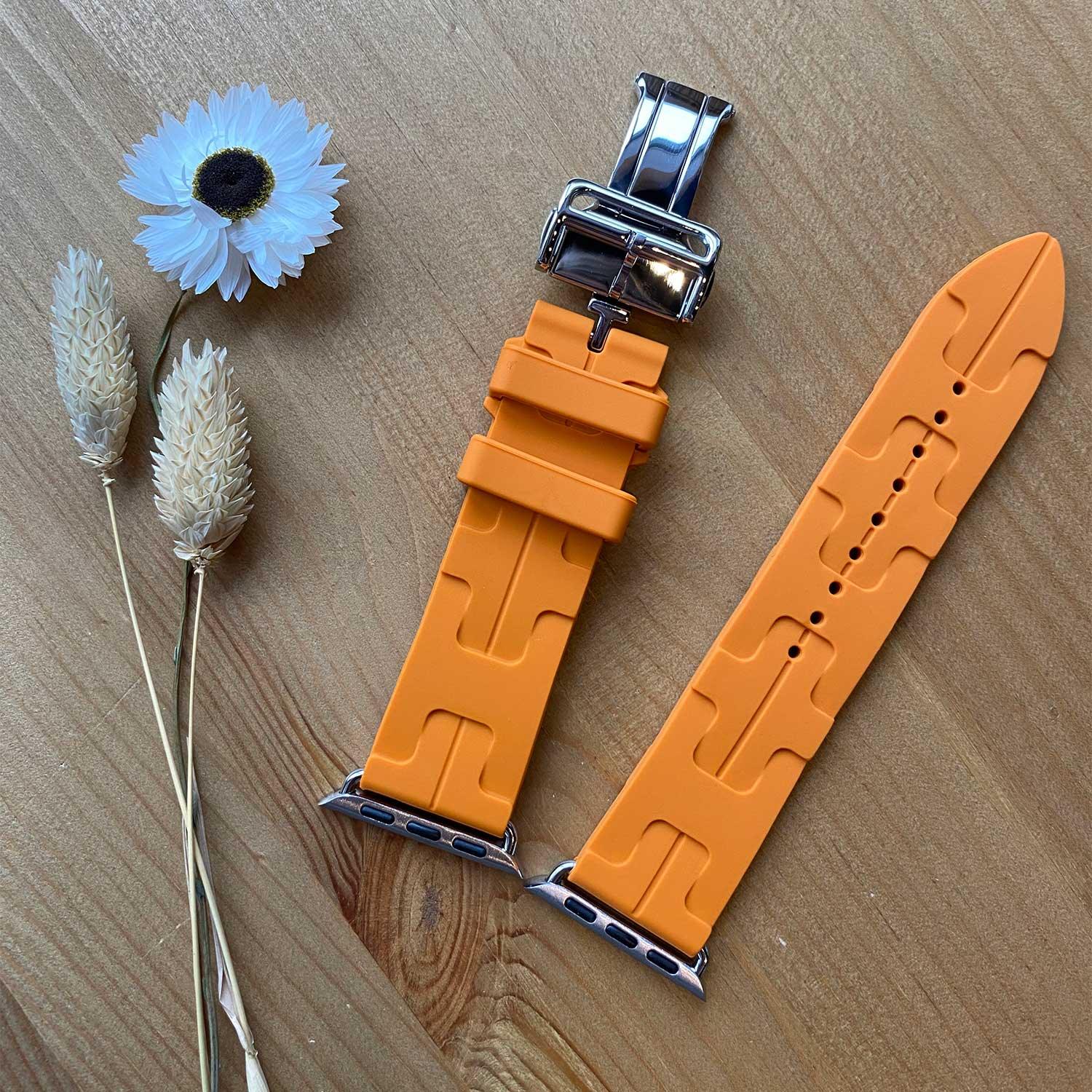 Apple Watch bandje kilim - siliconen - oranje