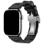Apple Watch bandje kilim - siliconen - zwart