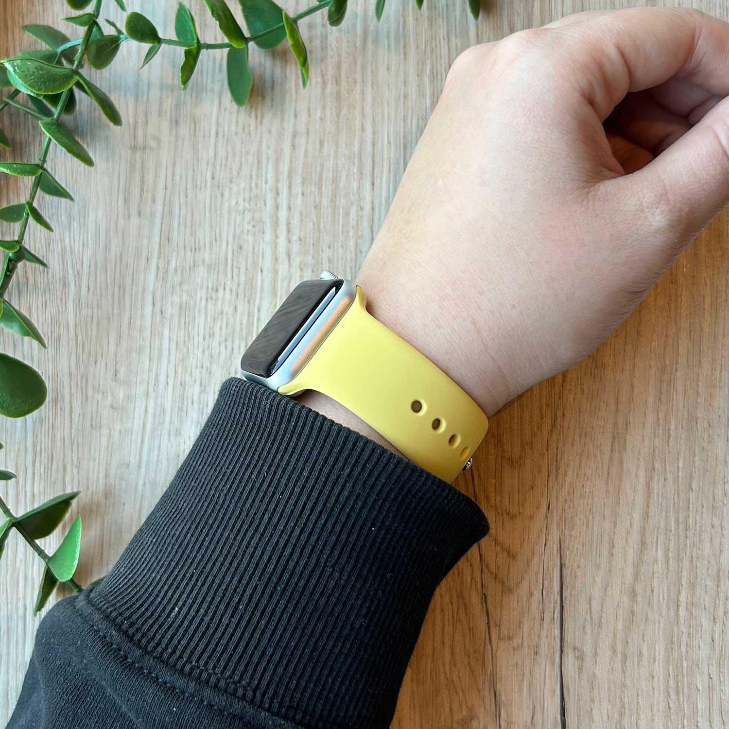 Apple Watch Armband Teyra - Silikon - Zitrone