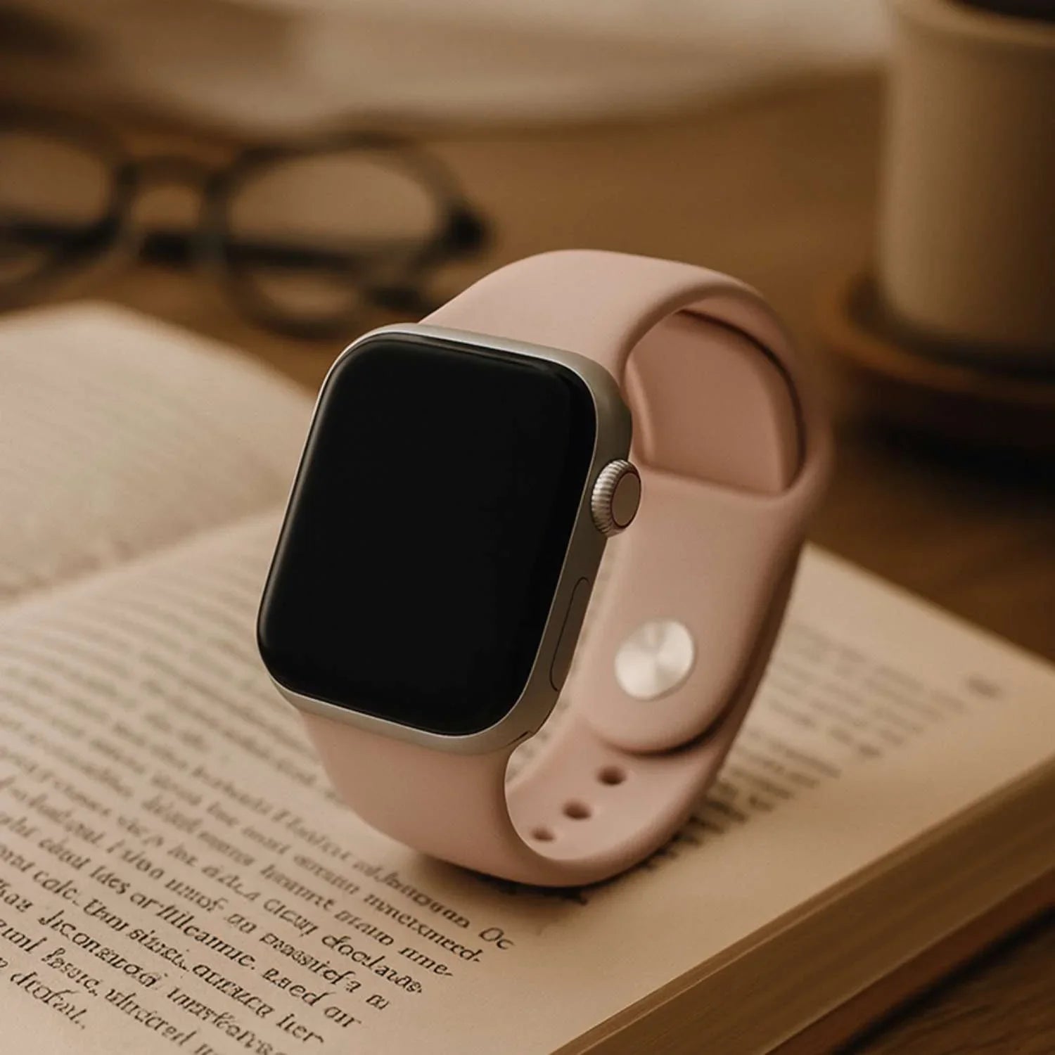 Apple Watch bandje - siliconen - roze zand