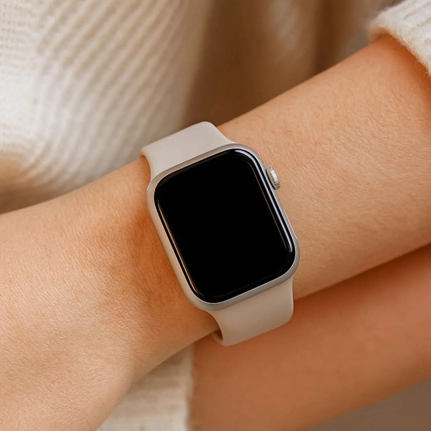 Apple Watch bandje Savro - siliconen - steenbruin