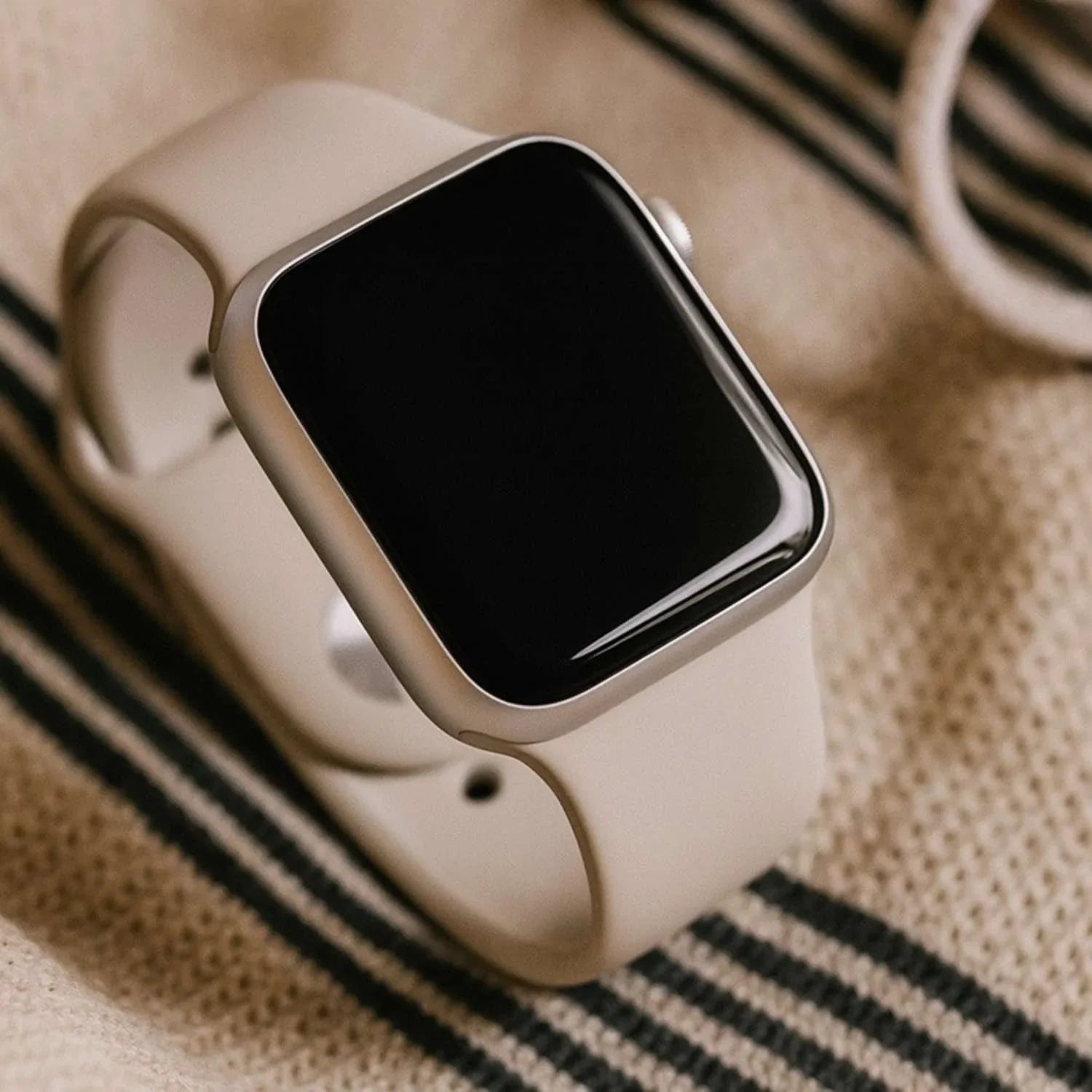 Apple Watch bandje Savro - siliconen - steenbruin