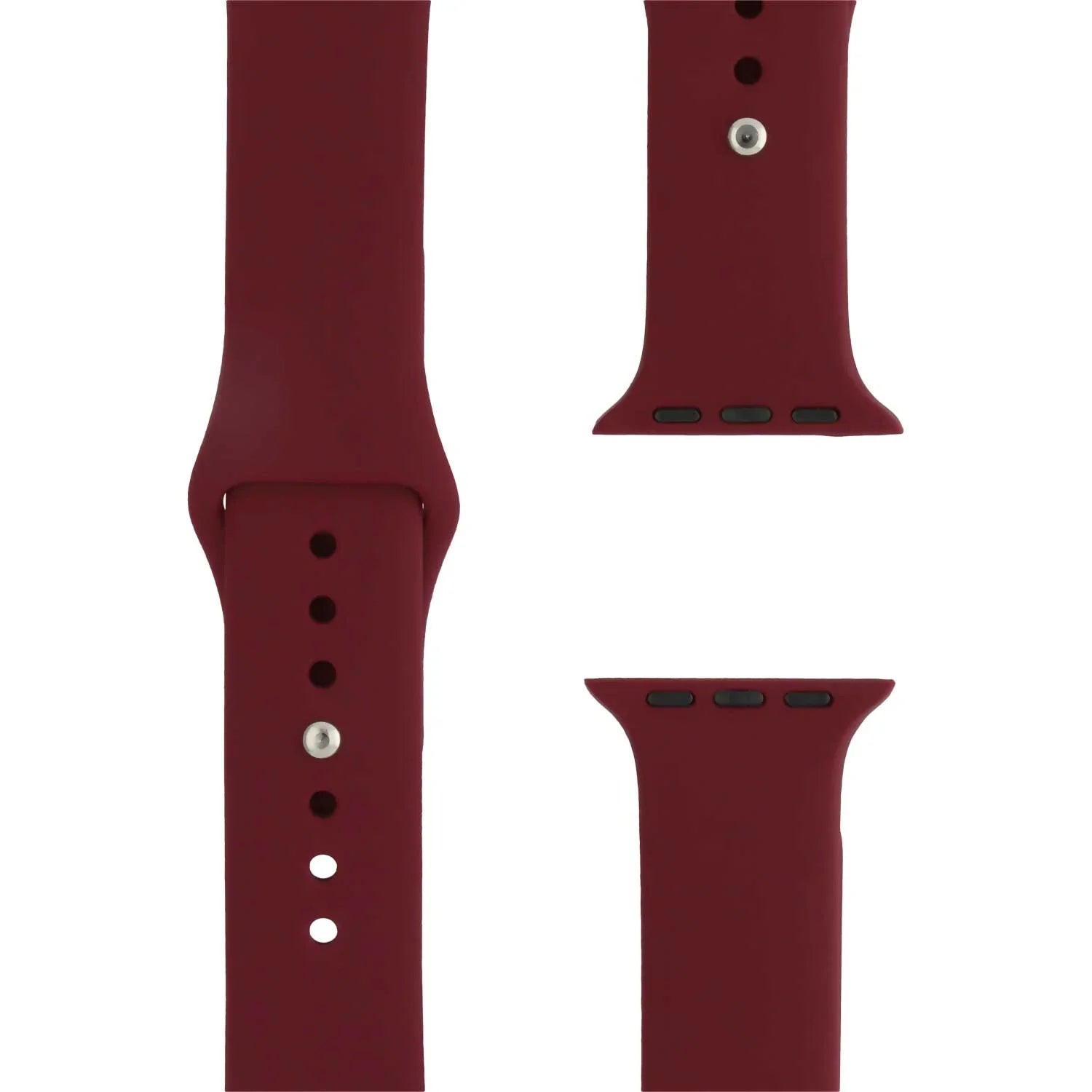 Apple Watch bandje - siliconen - wijnrood