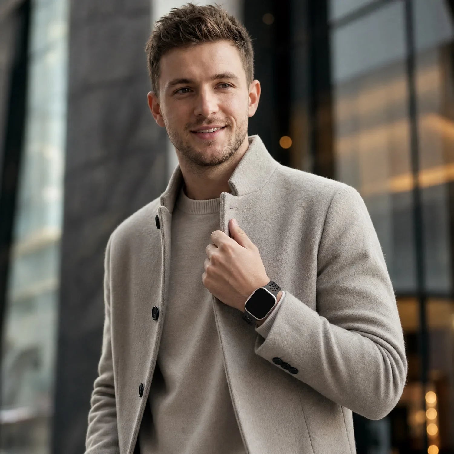 Apple Watch Sprint bandje - siliconen - zwart