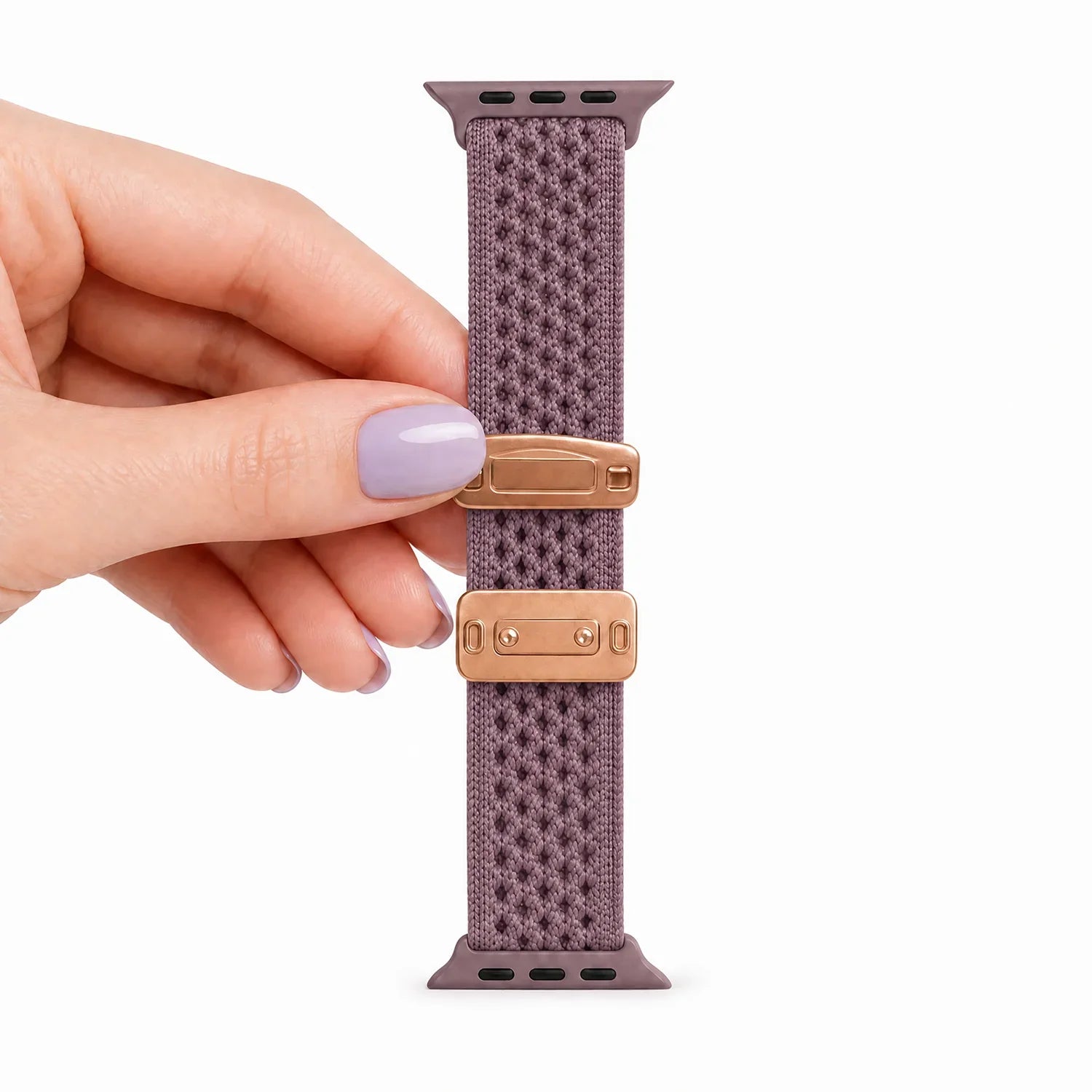 Apple Watch bandje Knit - nylon - smokey paars