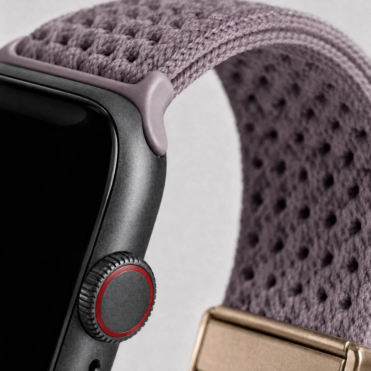 Apple Watch bandje Knit - nylon - smokey paars