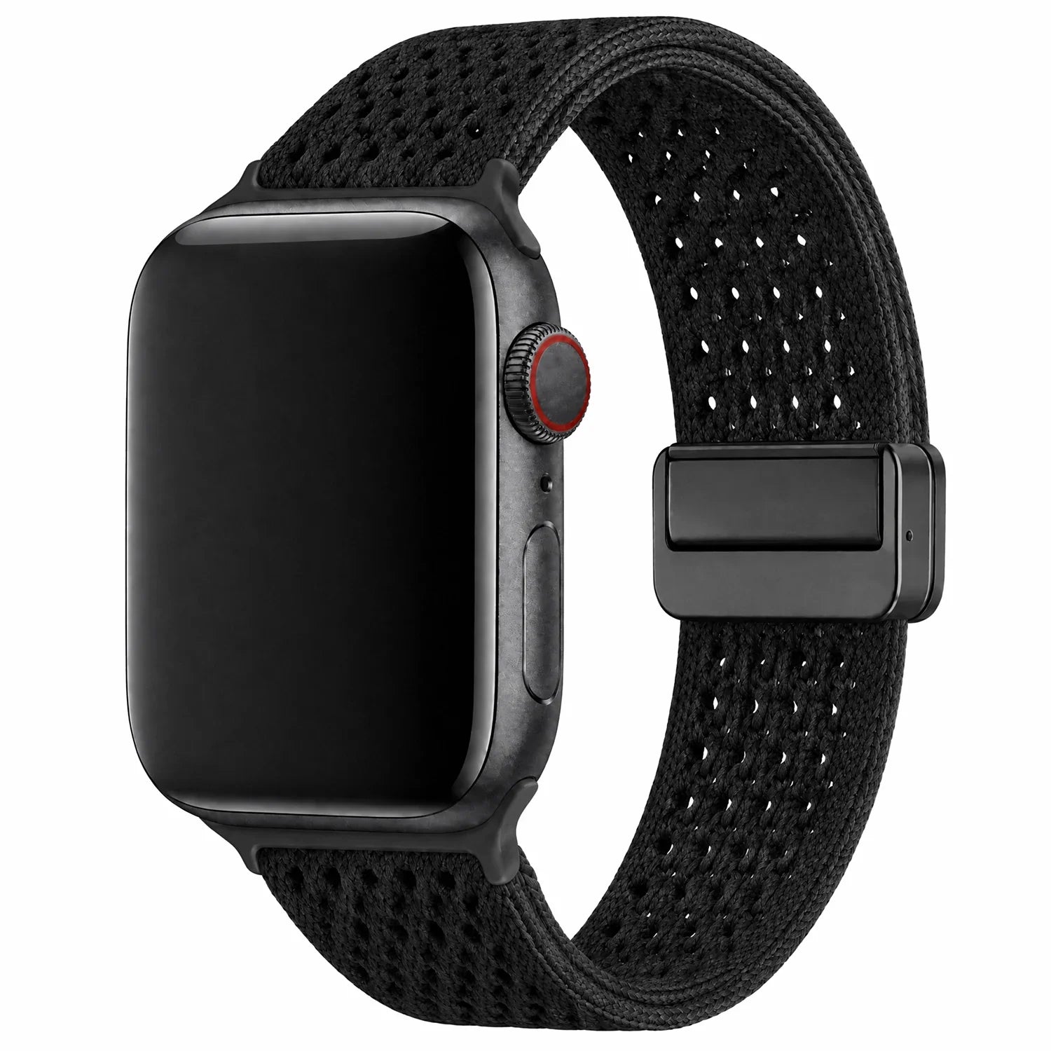 Apple Watch bandje Knit - nylon - zwart