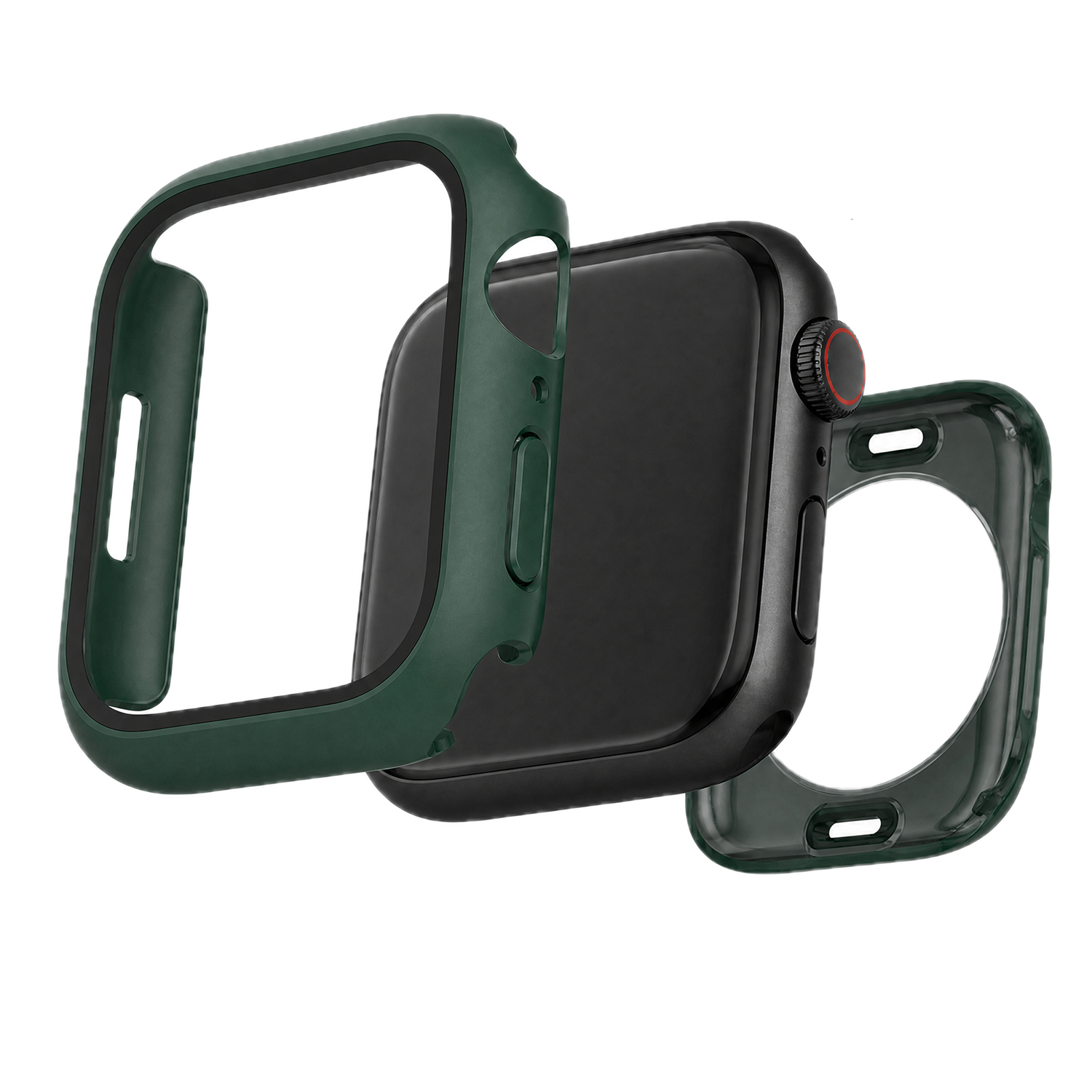 Apple Watch Full Body Hardcase Armor – Dunkelgrün
