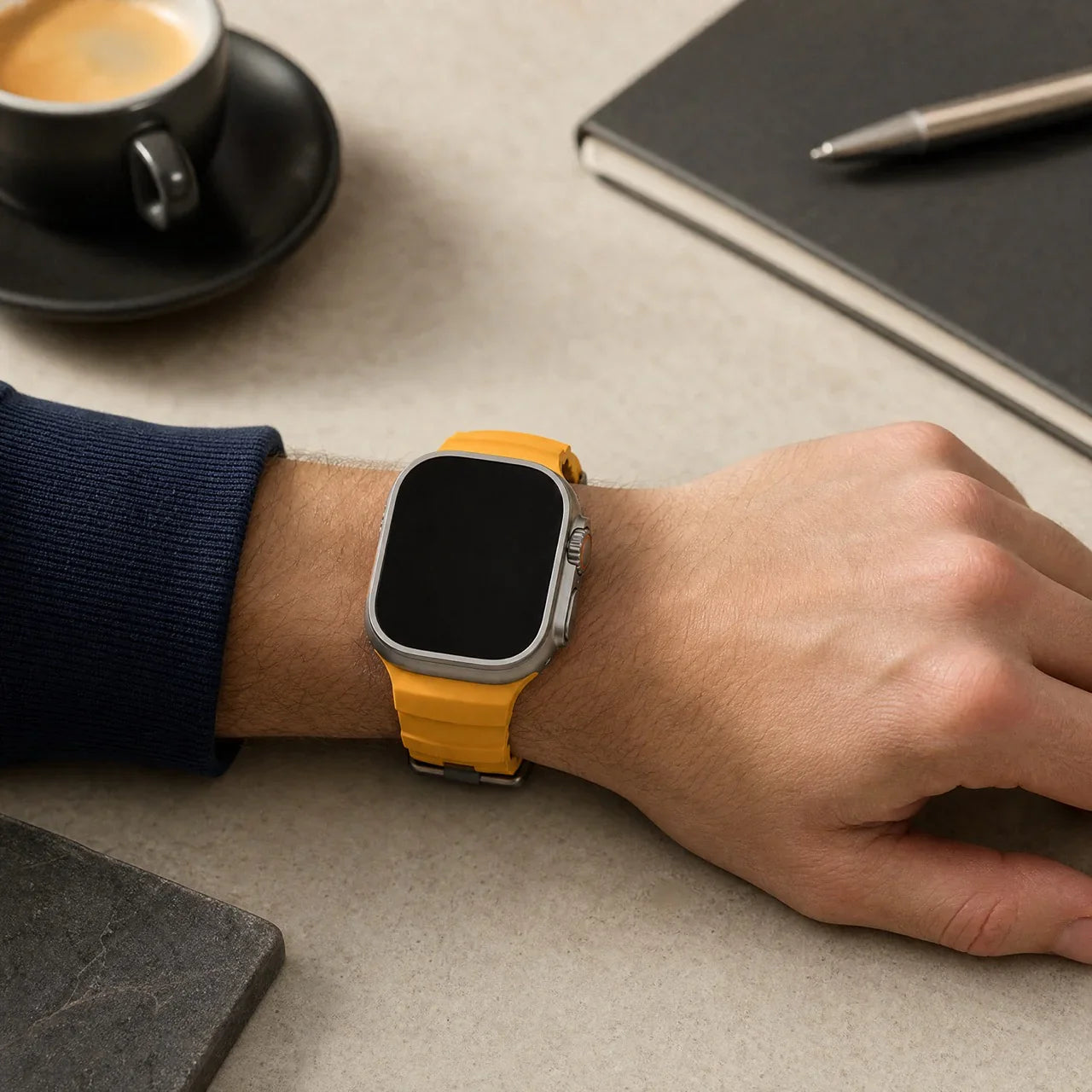 Apple Watch Ranger bandje - siliconen - geel