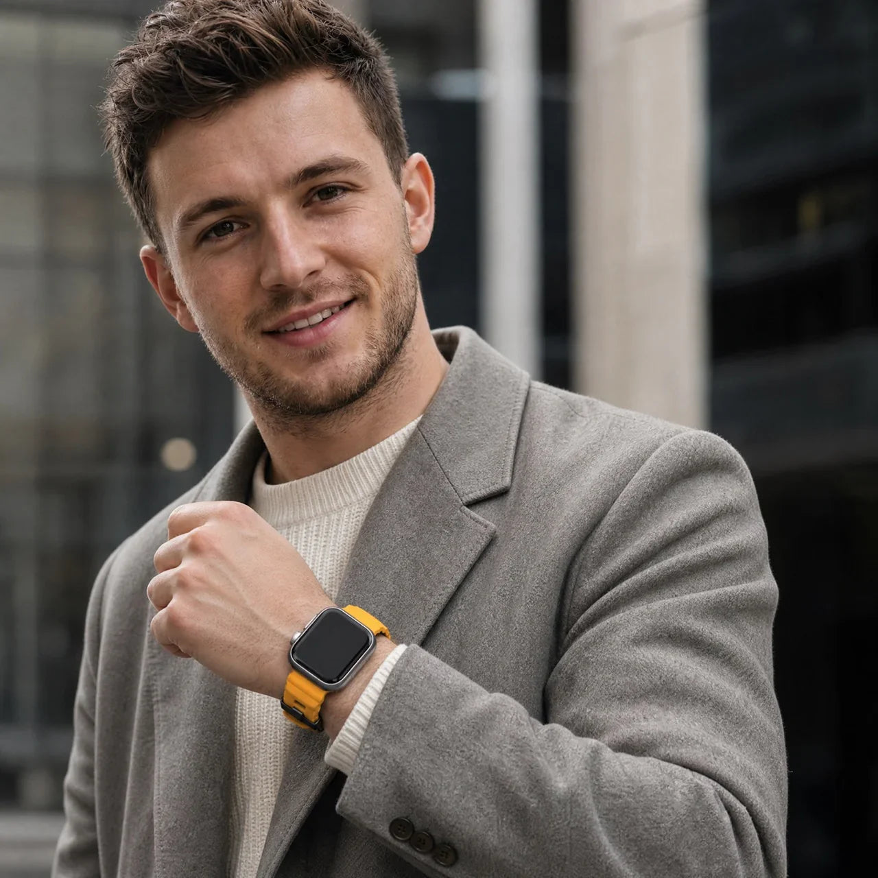 Apple Watch Ranger bandje - siliconen - geel