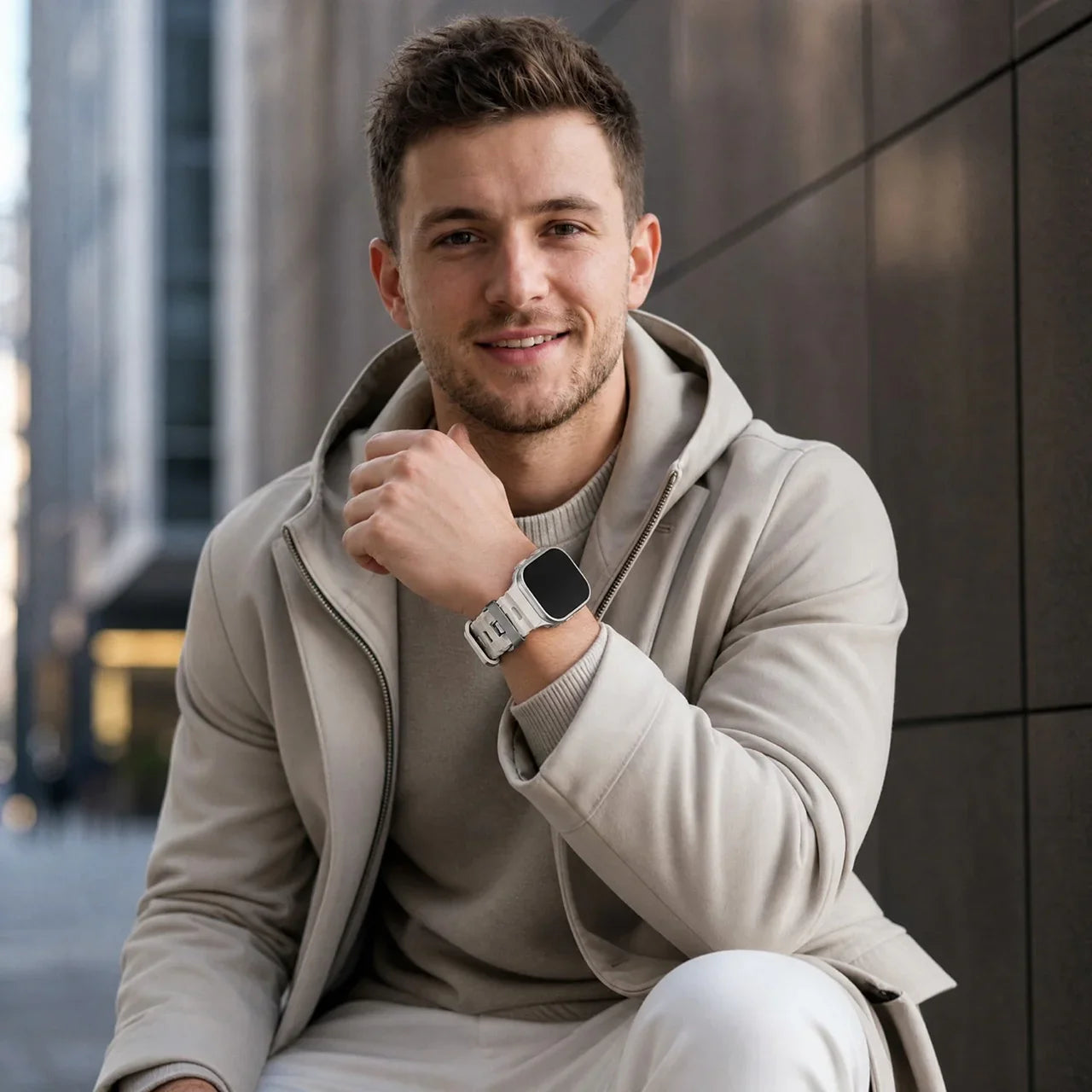 Apple Watch Ranger bandje - siliconen - sterrenlicht