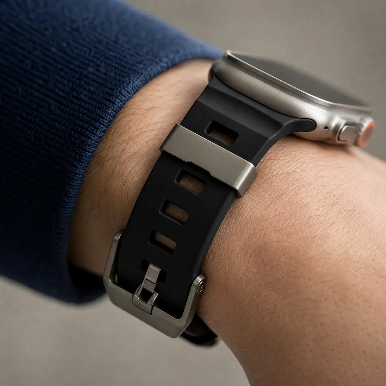 Apple Watch Ranger bandje - siliconen - zwart