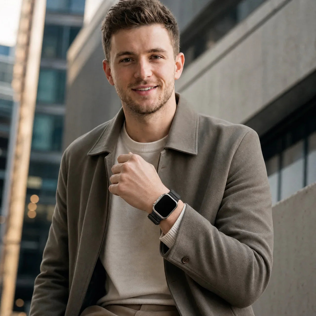 Apple Watch Ranger bandje - siliconen - zwart