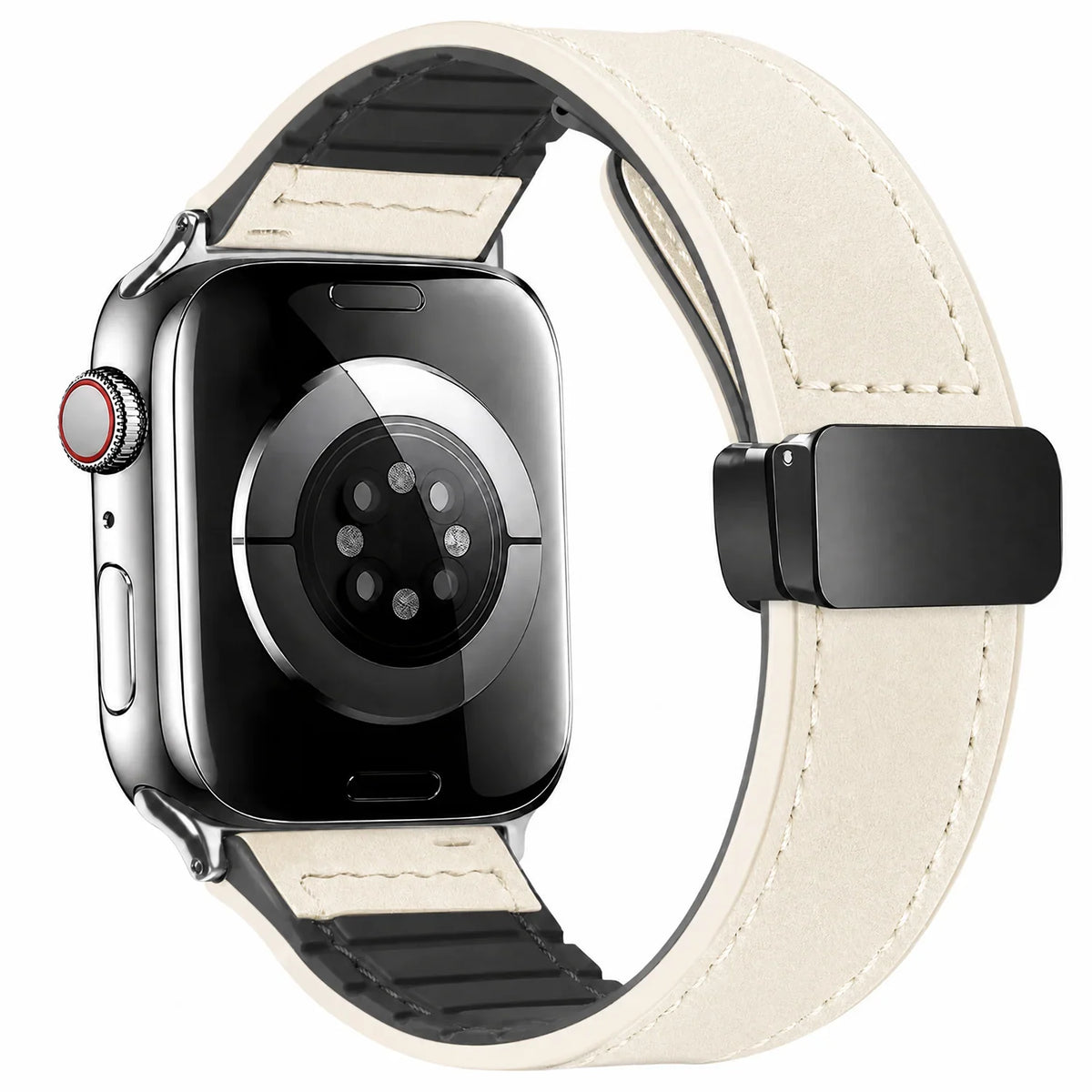 Apple Watch bandje Lennox - leer - wit