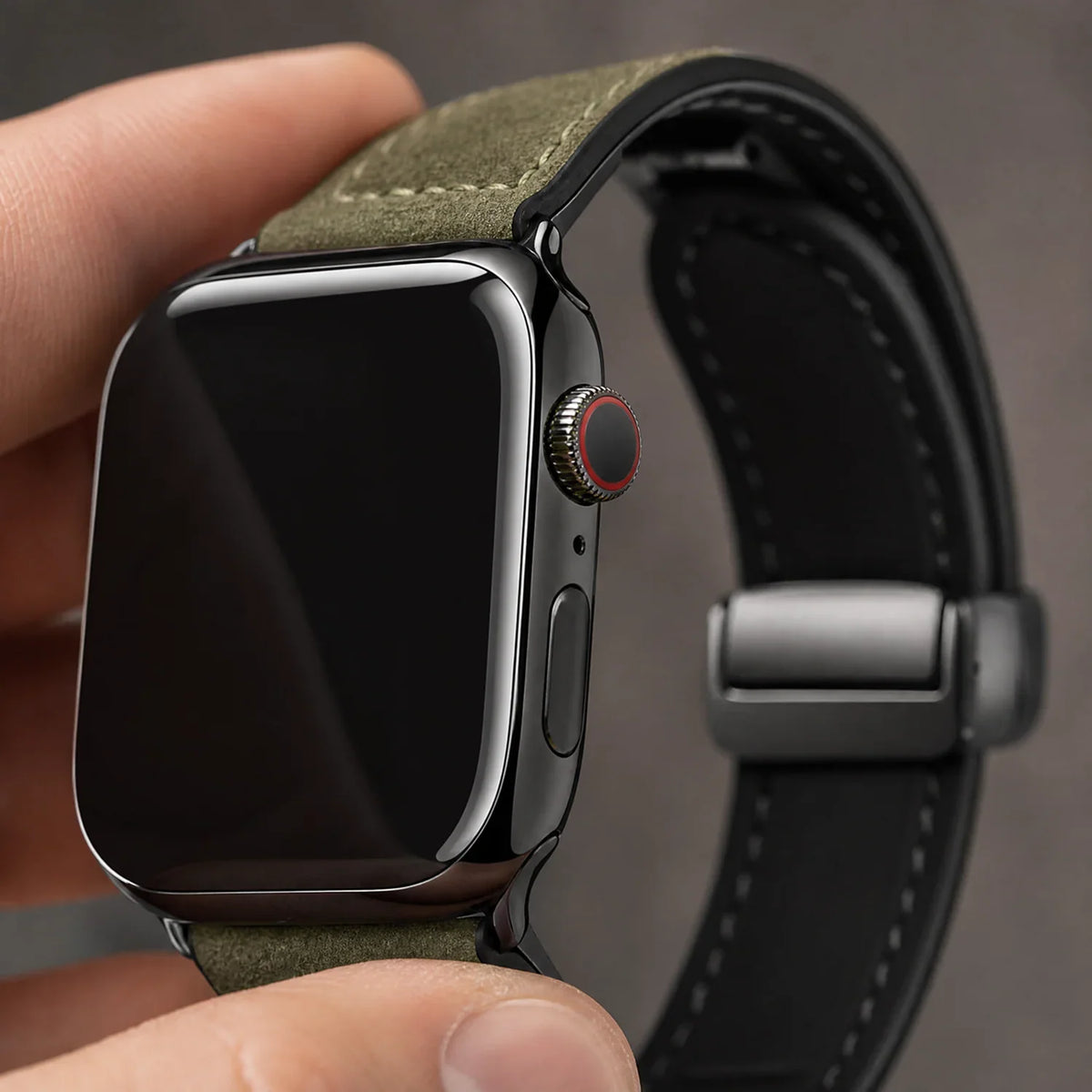 Apple Watch bandje Lennox - leer - groen