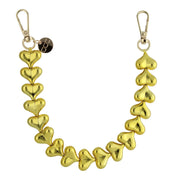 Telefoonkoord Heart - chrome goud - goud