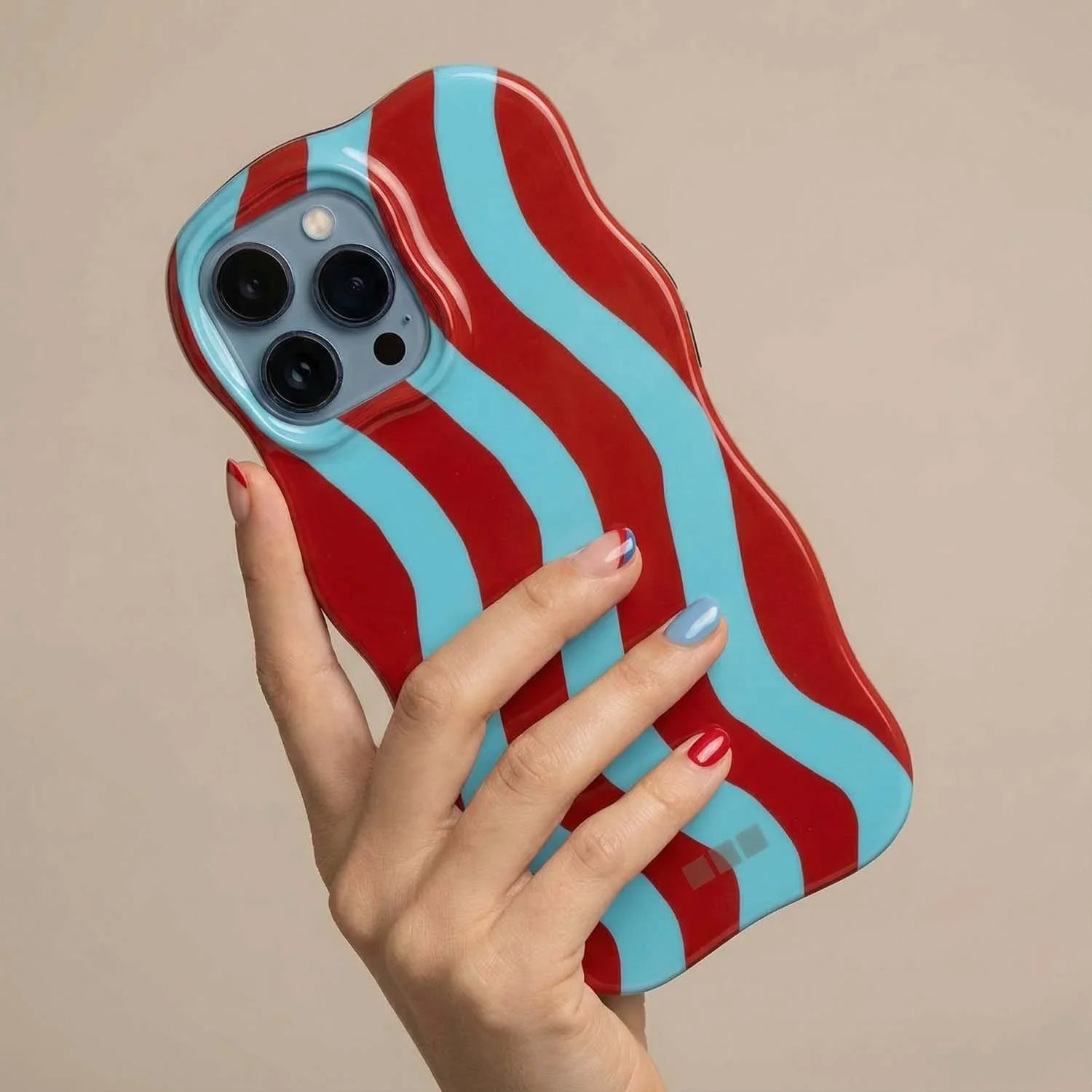 iPhone hoesje Candy - blauw rood